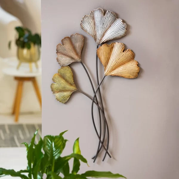 MICA Living Wanddeko – Gingkoblätter – Ca. 42 X 2 X 68,5 Cm 1