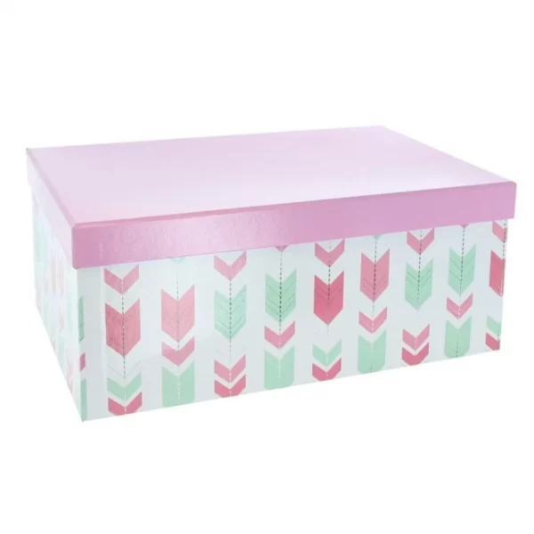 MICA Living Geschenkbox – L – Pfeile Rosa – Aus Papier – Ca. 28 X 18,5 X 11,5 Cm 1