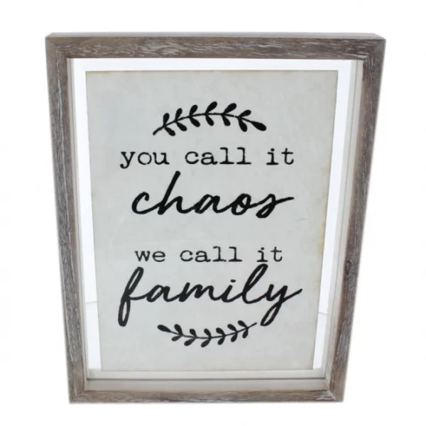 MICA Living Deko-Bild – You Call It Chaos – Aus Holz – Ca. 25,5 X 3,5 X 33 Cm 1